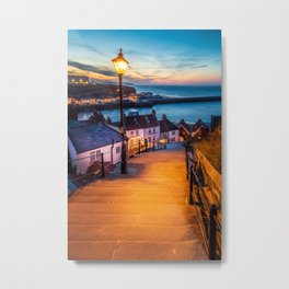 199 steps Whitby Metal Print | 199Steps, Whitby, Harbour, Seaside, Northyorkshire, Yorkshire, Sunset, Town, Abbey, Landscape 