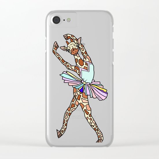 Giraffe Ballerina Tutu Clear iPhone Case