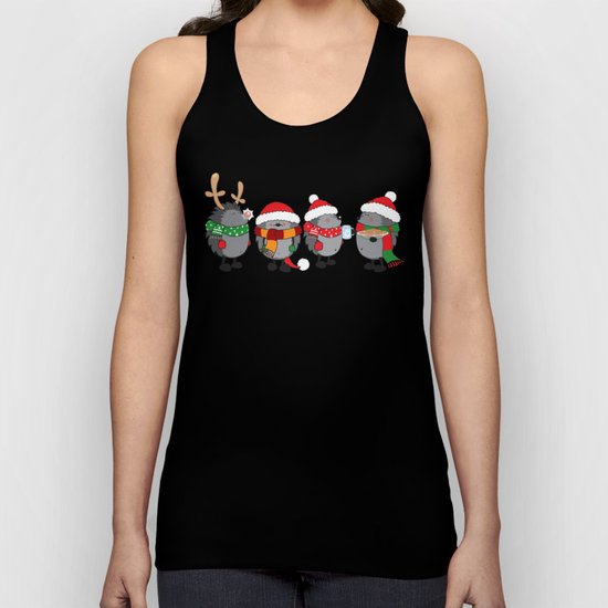 Christmas hedgehogs Unisex Tank Top