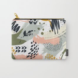 Abstract strokes still life Carry-All Pouch | Desert, Strokes, Digital, Nature, Curated, Painting, Geometrics, Traces, Pattern, Paintbrush 