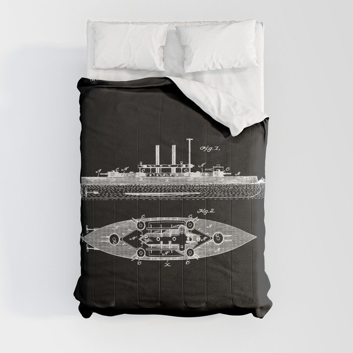 War Ship Poster Comforter