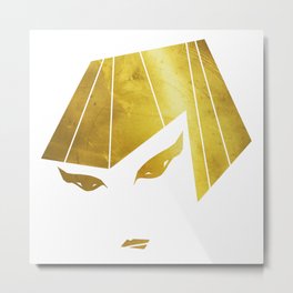 Golden Sharp Look Metal Print