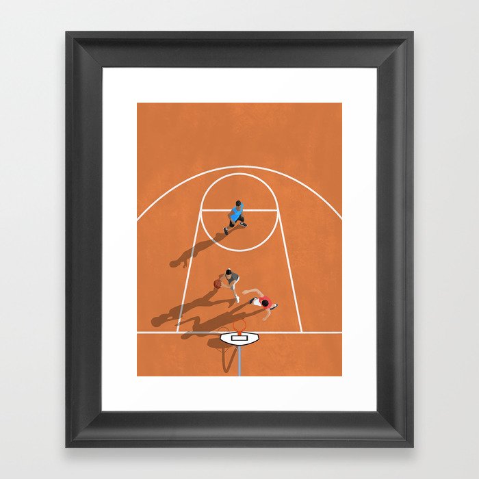 The Game of Basketball  Framed Art Print