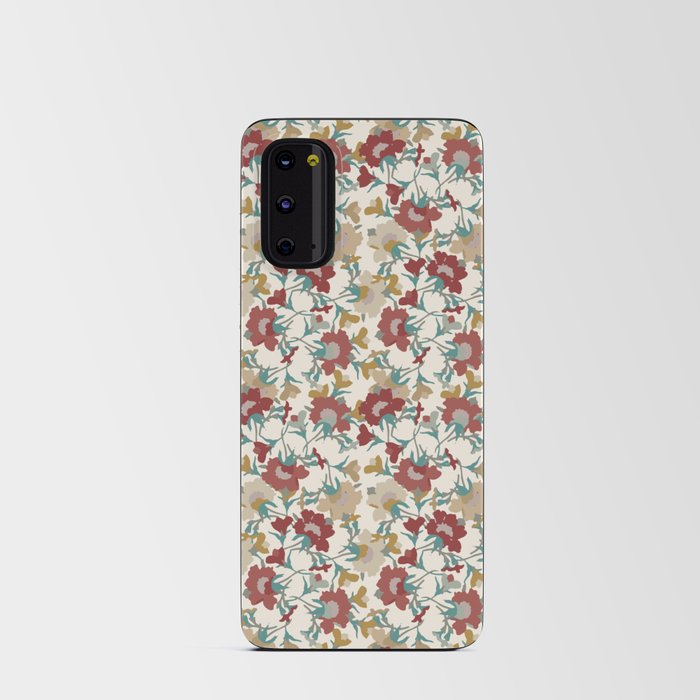 barn red mustard yellow cream harvest florals evening primrose flower meaning youth and renewal  Android Card Case