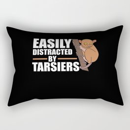 Easily Distrated By Tarsiers Cute Tarsier Monkey Rectangular Pillow