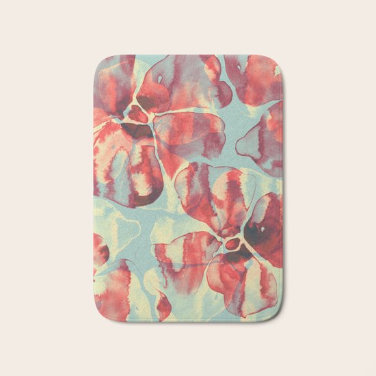 Ink Flowers Bath Mat