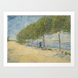 Road Along the Banks of the Seine Near Asnieres, Vincent van Gogh Art Print