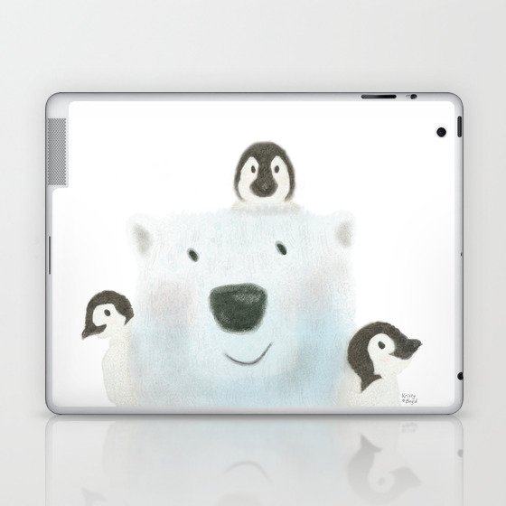 Earth Day Polar Bear and Penguin Buddies Laptop & iPad Skin