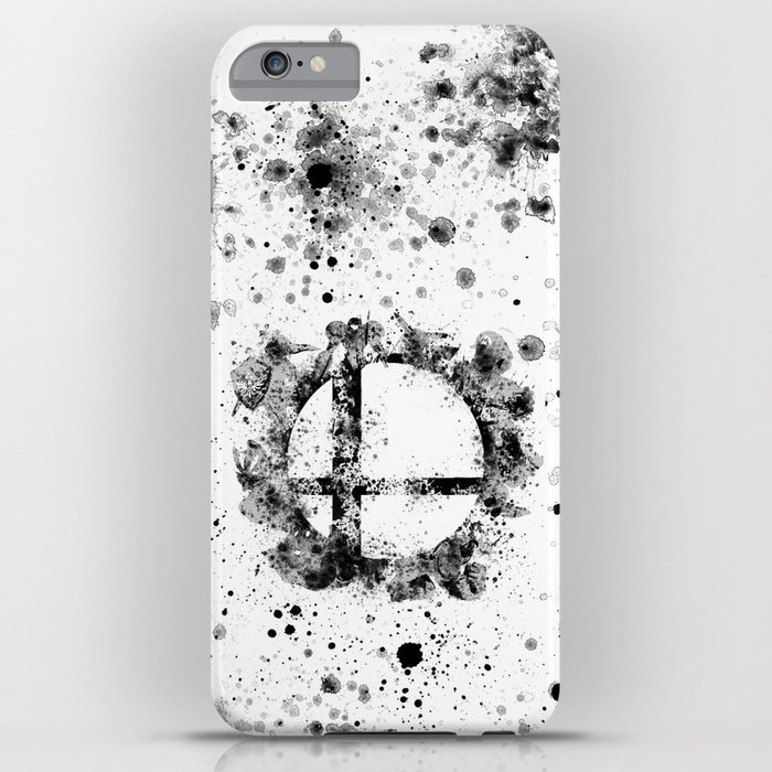 super smash bros ink splatter iphone case