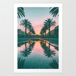 Palm Reflection | Hermosa Beach California Art Print