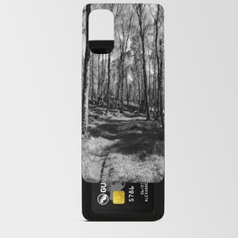 Scottish Highlands Spring Birch Forest in Black and White Android Card Case