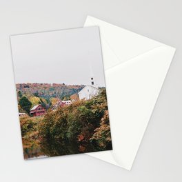 Country scene in Stowe Vermont - 35mm film Stationery Cards