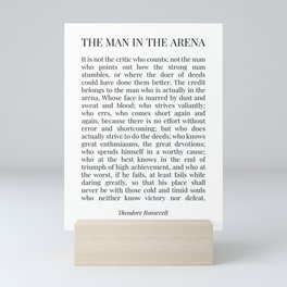 The Man in the arena Mini Art Print