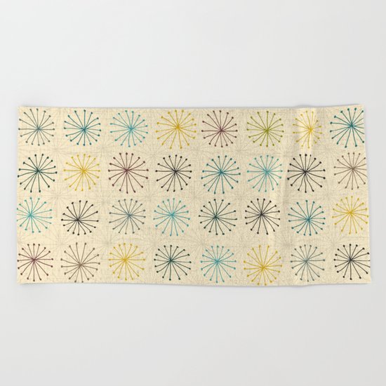 seedheads cream Beach Towel