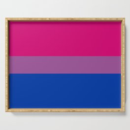 BiSexual pride flag colors Serving Tray