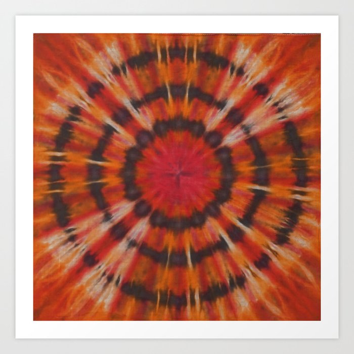 Tie Dye Black Ring Red Orange Stripe Art Print By Mazethreads Society6 Tie Dye Black Ring Red Orange Stripe Art Print By Mazethreads Society6