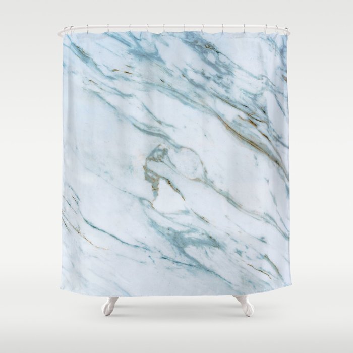 Light Blue Marble Granite Color, Light Blue Marble Shower Curtain