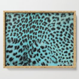 Turquoise leopard print Serving Tray