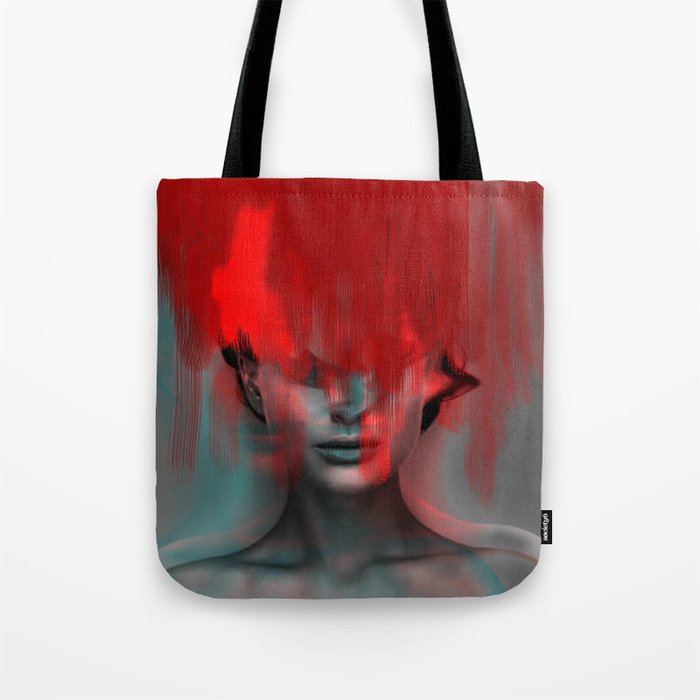Red Head Woman Tote Bag
