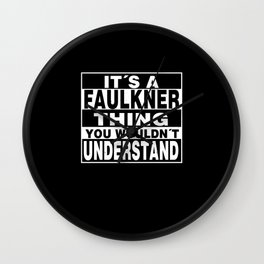 FAULKNER Surname Personalized Gift Wall Clock