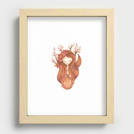 Autumn Mermaid  Recessed Framed Print
