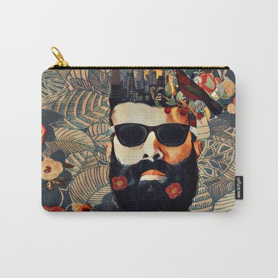 Beard and glasses Carry-All Pouch