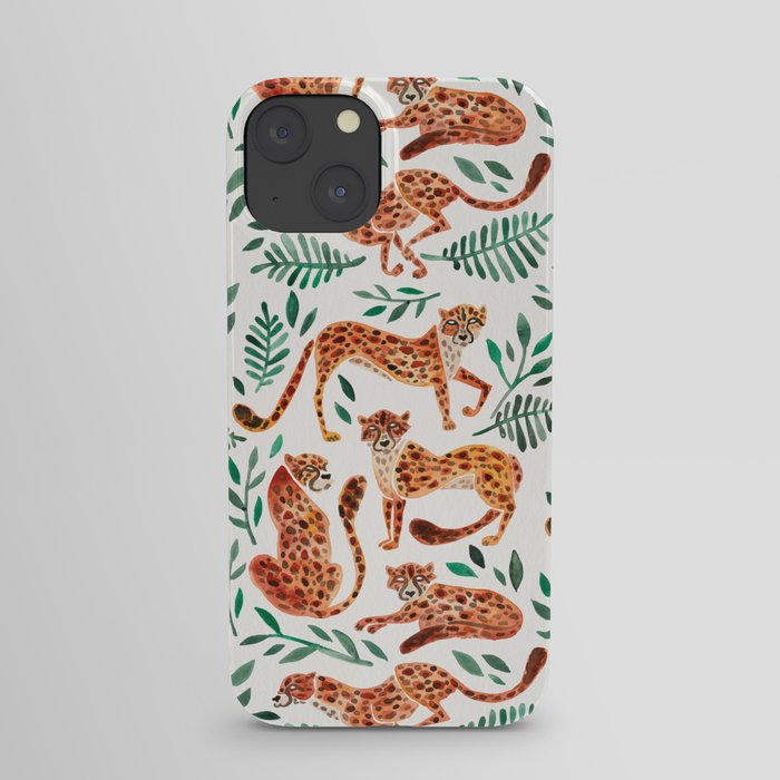 Cheetah Collection – Orange & Green Palette iPhone Case