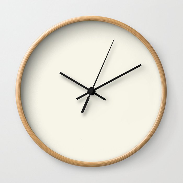 Neutral Off White Cream Solid Color Parable to Betsy's Linen White 7005-16 by Valspar Wall Clock