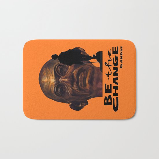 GANDHI quote Bath Mat