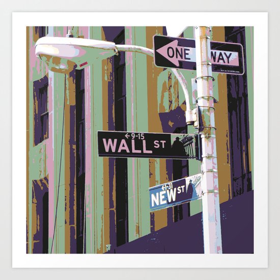 Wall St Art Print