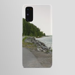 Lake Michigan and a Bicycle only Highway on Mackinac Island Android Case