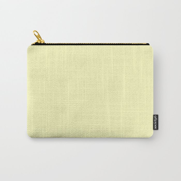 Pale Yellow Parchment Solid Color Carry-All Pouch