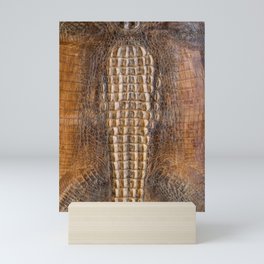 Crocodile leather texture Mini Art Print