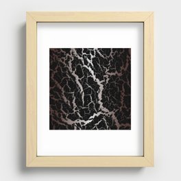 Cracked Space Lava - Brown/White Recessed Framed Print