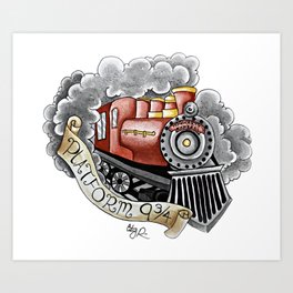Harry Potter - Hogwarts Express train Art Print