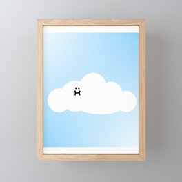Cute Cloud Cartoon Framed Mini Art Print