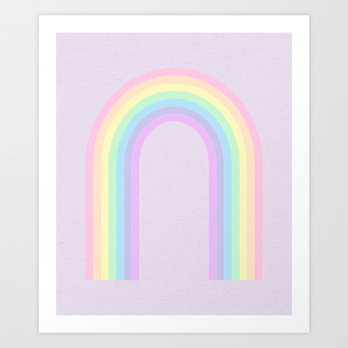 Pastel Rainbow Art, Pastel Rainbow Decor, Rainbow Nursery Painting, Pastel  Rainbow Art 