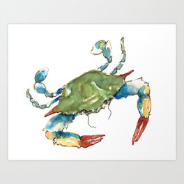 Louisiana Blue Crab Art Print