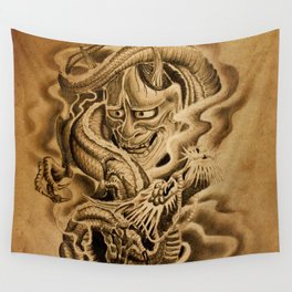 Hannya Dragon Wall Tapestry