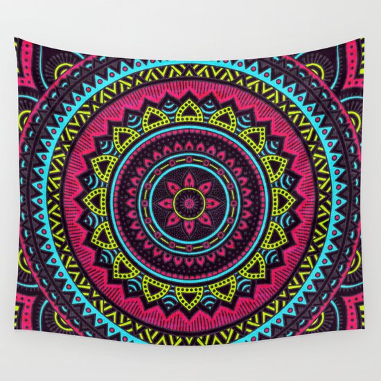 Hippie Mandala 17 Wall Tapestry