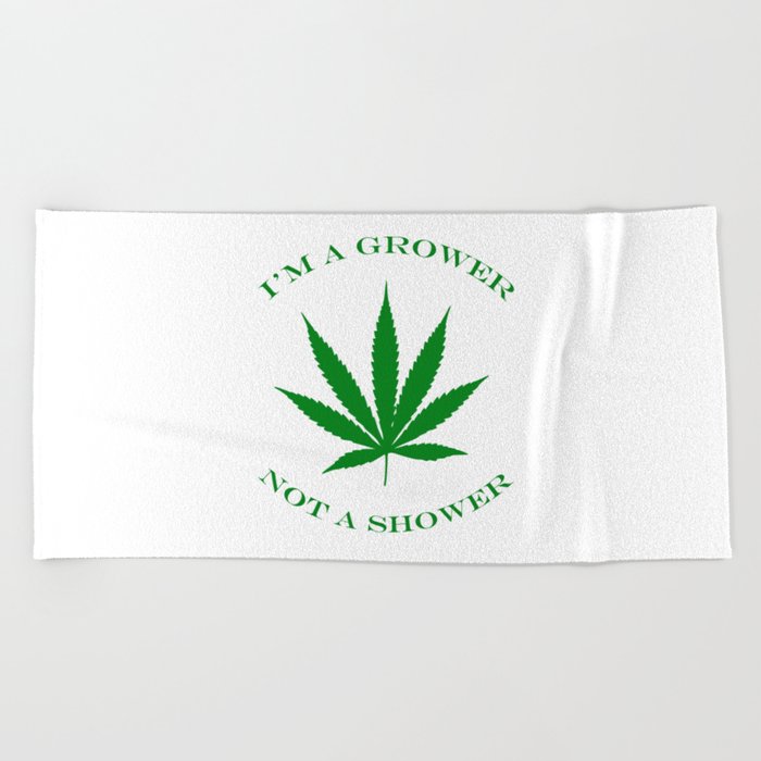 Marijuana Dispensary Legal Weed Beach Towel