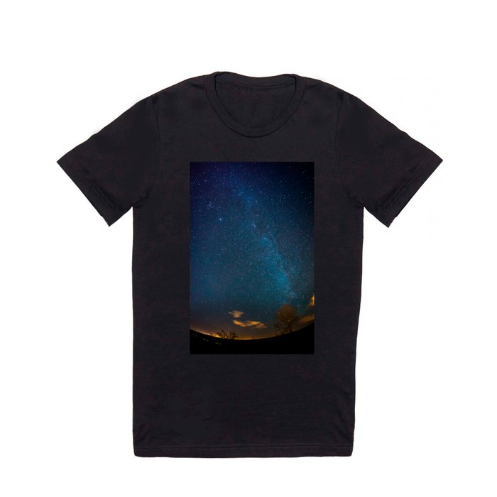 Winter Night Sky Milky Way T Shirt