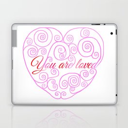 You are Loved Pink Heart  Laptop Skin