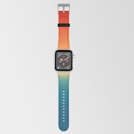 Sunset and Sea, Minimalist Retro Gradient 70s Sun Apple Watch Band
