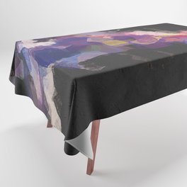 Dark Matter Purple Abstract Tablecloth