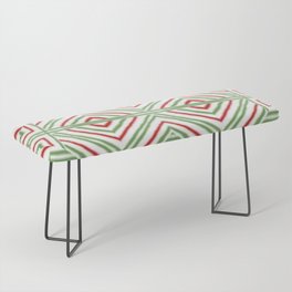 New Red & Green Holiday Pattern  Bench