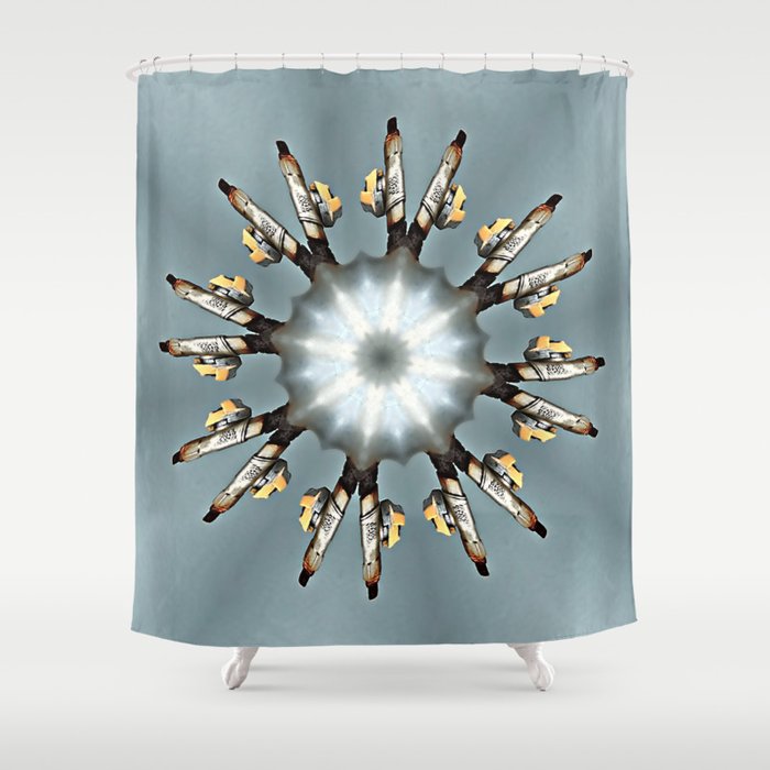 Valve Wheel Simple Shower Curtain By Coleggenna