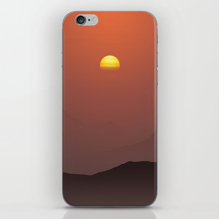 Sunset in the mountains iPhone Skin
