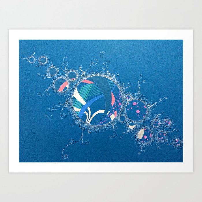 SuperNova In Bubbles Art Print