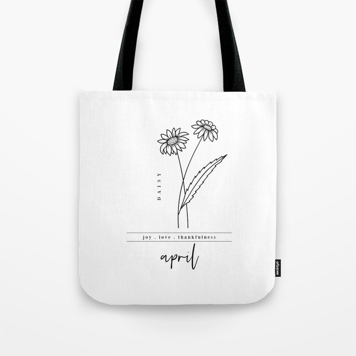 April Birth Flower | Daisy Tote Bag